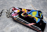 Arched Rectangle Piece Multicolor Polymer Clay Dangle Earrings