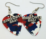CLEARANCE Air Force Brat Charms Guitar Pick Earrings - Pick Your Color