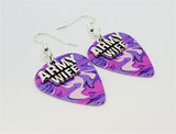 CLEARANCE Army Wife Charm Guitar Pick Earrings - Pick Your Color
