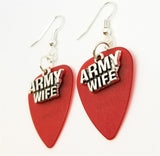 CLEARANCE Army Wife Charm Guitar Pick Earrings - Pick Your Color