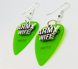 CLEARANCE Army Wife Charm Guitar Pick Earrings - Pick Your Color