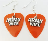 CLEARANCE Army Wife Charm Guitar Pick Earrings - Pick Your Color