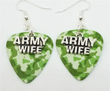 CLEARANCE Army Wife Charm Guitar Pick Earrings - Pick Your Color