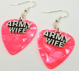 CLEARANCE Army Wife Charm Guitar Pick Earrings - Pick Your Color