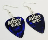 CLEARANCE Army Wife Charm Guitar Pick Earrings - Pick Your Color