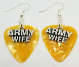 CLEARANCE Army Wife Charm Guitar Pick Earrings - Pick Your Color