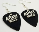 CLEARANCE Army Wife Charm Guitar Pick Earrings - Pick Your Color