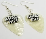 CLEARANCE Army Wife Charm Guitar Pick Earrings - Pick Your Color