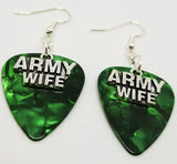 CLEARANCE Army Wife Charm Guitar Pick Earrings - Pick Your Color