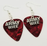 CLEARANCE Army Wife Charm Guitar Pick Earrings - Pick Your Color