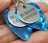 CLEARANCE Be Badass Everyday Charm Guitar Pick Earrings - Pick Your Color