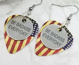 CLEARANCE Be Badass Everyday Charm Guitar Pick Earrings - Pick Your Color