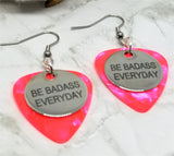 CLEARANCE Be Badass Everyday Charm Guitar Pick Earrings - Pick Your Color