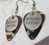 CLEARANCE Be Badass Everyday Charm Guitar Pick Earrings - Pick Your Color