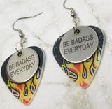 CLEARANCE Be Badass Everyday Charm Guitar Pick Earrings - Pick Your Color