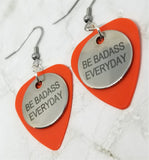 CLEARANCE Be Badass Everyday Charm Guitar Pick Earrings - Pick Your Color