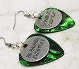 CLEARANCE Be Badass Everyday Charm Guitar Pick Earrings - Pick Your Color