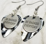 CLEARANCE Be Badass Everyday Charm Guitar Pick Earrings - Pick Your Color