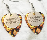 CLEARANCE Be Badass Everyday Charm Guitar Pick Earrings - Pick Your Color