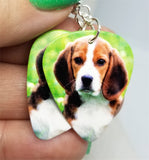 Beagle Guitar Pick Earrings
