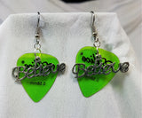 CLEARANCE Believe Text Charm Guitar Pick Earrings - Pick Your Color