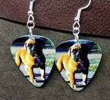 Boxer Puppy Guitar Pick Earrings