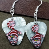 CLEARANCE Alice in Wonderland Cheshire Cat Charm Guitar Pick Earrings - Pick Your Color