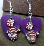 CLEARANCE Alice in Wonderland Cheshire Cat Charm Guitar Pick Earrings - Pick Your Color