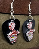 CLEARANCE Alice in Wonderland Cheshire Cat Charm Guitar Pick Earrings - Pick Your Color