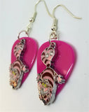 CLEARANCE Alice in Wonderland Cheshire Cat Charm Guitar Pick Earrings - Pick Your Color