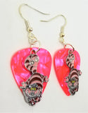 CLEARANCE Alice in Wonderland Cheshire Cat Charm Guitar Pick Earrings - Pick Your Color