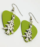 CLEARANCE Tall Starry Christmas Tree Charm Guitar Pick Earrings - Pick Your Color