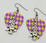 CLEARANCE Tall Starry Christmas Tree Charm Guitar Pick Earrings - Pick Your Color