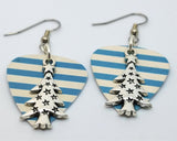 CLEARANCE Tall Starry Christmas Tree Charm Guitar Pick Earrings - Pick Your Color