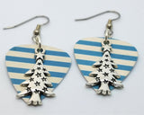 CLEARANCE Tall Starry Christmas Tree Charm Guitar Pick Earrings - Pick Your Color