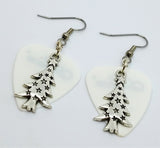 CLEARANCE Tall Starry Christmas Tree Charm Guitar Pick Earrings - Pick Your Color