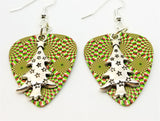 CLEARANCE Tall Starry Christmas Tree Charm Guitar Pick Earrings - Pick Your Color