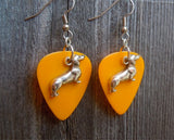 CLEARANCE Dachshund Charm Guitar Pick Earrings - Pick Your Color