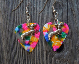 CLEARANCE Dachshund Charm Guitar Pick Earrings - Pick Your Color