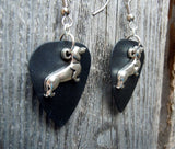 CLEARANCE Dachshund Charm Guitar Pick Earrings - Pick Your Color