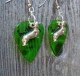 CLEARANCE Dachshund Charm Guitar Pick Earrings - Pick Your Color