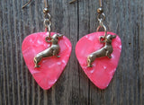 CLEARANCE Dachshund Charm Guitar Pick Earrings - Pick Your Color