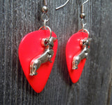 CLEARANCE Dachshund Charm Guitar Pick Earrings - Pick Your Color