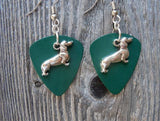 CLEARANCE Dachshund Charm Guitar Pick Earrings - Pick Your Color