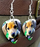 Dachshund Puppy Guitar Pick Earrings