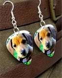 Dachshund Puppy Guitar Pick Earrings