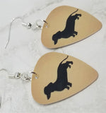 Dachshund Silhouette Guitar Pick Earrings
