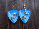 CLEARANCE Dove with Olive Branch Charm Guitar Pick Earrings - Pick Your Color