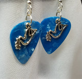 CLEARANCE Dove with Olive Branch Charm Guitar Pick Earrings - Pick Your Color