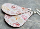 Autumnal Themed Tear Drop Shaped FAUX Leather Earrings